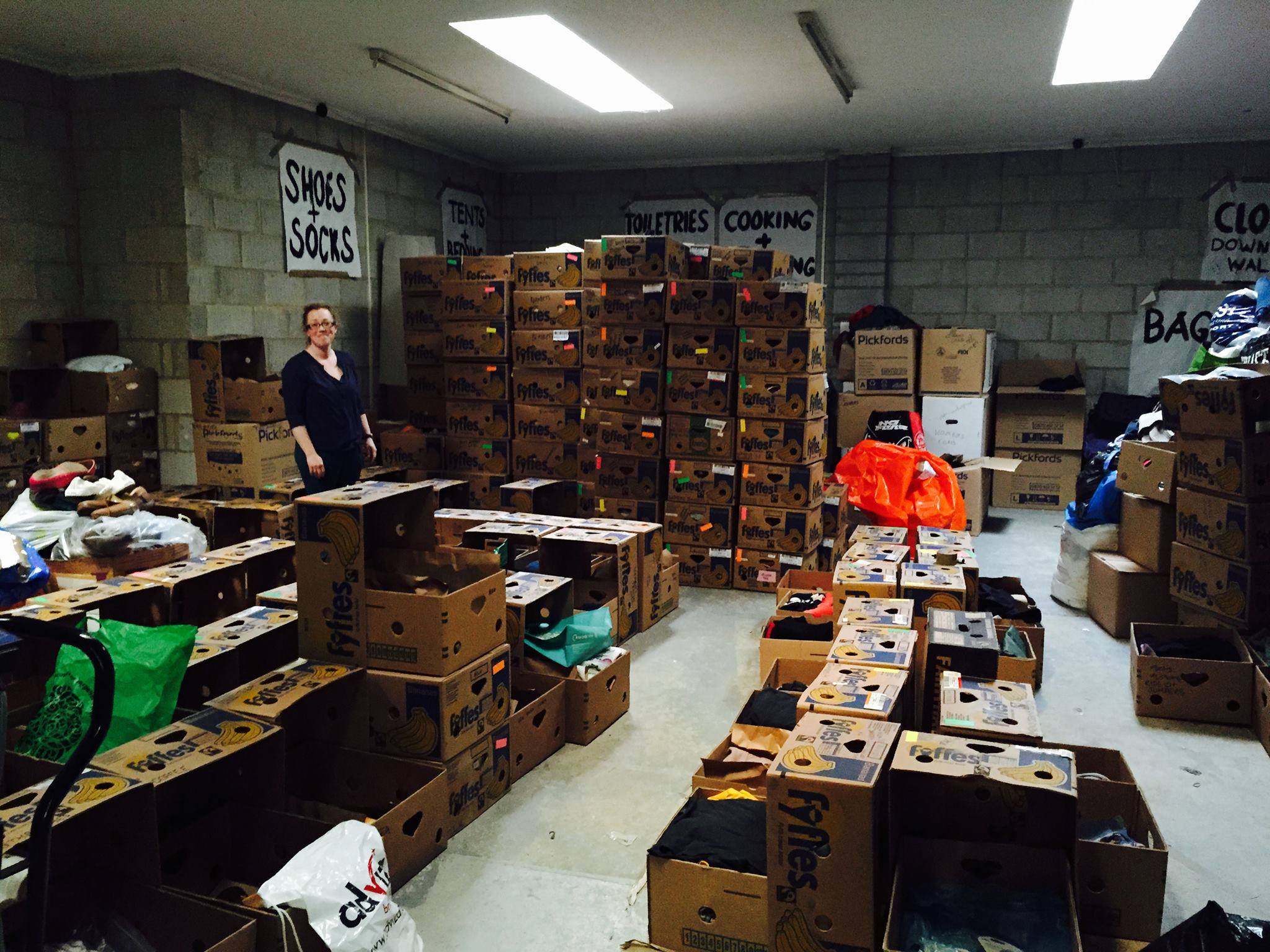  Aid packed in the warehouse ready for distribution